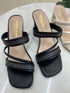 Vintage Double Strap Slid on Heels